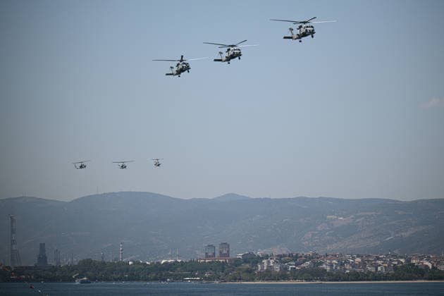 TEKNOFEST Mavi Vatan KOCAELI, TURKIYE - AUGUST 21: TEKNOFEST Blue Homeland continues at the Golcuk Naval Shipyard Command with airshows carried out by aircrafts and unmanned aerial vehicles in Kocaeli, Turkiye, on August 21, 2026. Organized under the main leadership of the Turkish National Defense Ministry and the Turkish Technology Team Foundation (T3 Foundation), with Anadolu as the Global Communication Partner, the event showcases Turkiye s maritime power, defense capabilities, and indigenous technologies. Gathering technology and defense industry enthusiasts around a maritime focus, the festival will welcome visitors through August 23. Akin Celiktas Anadolu Kocaeli Turkey. Editorial use only. Please get in touch for any other usage.  Copyright: x2026xAnadoluxAkinxCeliktasx