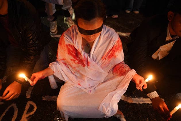 August 21, 2026, Kathmandu, Bagmati, Nepal: A protest and candle lighting has been organized in Kathmandu on Friday demanding justice for Garima Chaudhary, a three-year-old girl who was murdered after being raped in Bara district of Nepal. Now in the evening, youths have demonstrated in Maitighar Mandla in Kathmandu. Kathmandu Nepal  - ZUMAa308 20260821_znp_a308_025 Copyright: xChandraxBahadurxAlex