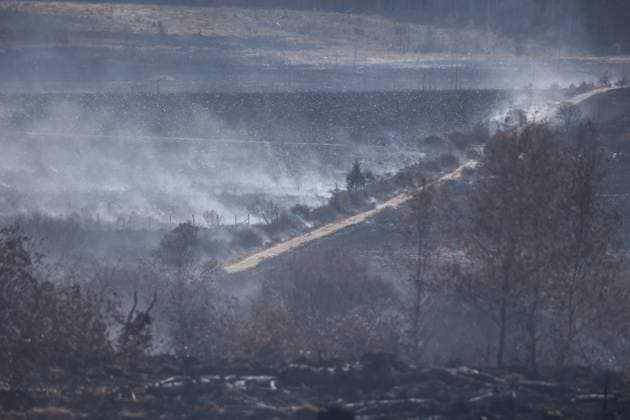 A guided visit is organized to the firefighters still active on the site of the fires in the Hautes Fagnes (High Fens) nature reserve, on Friday 21 August 2026. The fire started on August 14th and 3000 hectares (on a total of 4500) are impacted.  JULIENxWARNAND 183919074