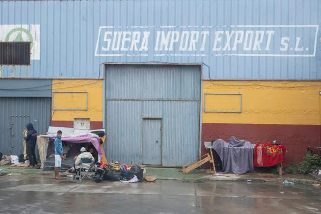 The humanitarian crisis in Ceuta continues. Migrants camped out in the Tarajal warehouses, August 21, 2026, in Ceuta, Spain. Ceuta continues to face a serious humanitarian crisis following the historic mass influx of more than 70,000 migrants who swam across the Tarajal on July 30 and 31. Although the current police deployment and border reinforcement by Moroccan authorities have managed to stem the influx, the autonomous city continues to face a serious humanitarian, health, and security crisis. AUGUST 21, 2026, Spain  Copyright: xMarcosxMorenox 7724446