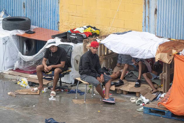 The humanitarian crisis in Ceuta continues. Migrants camped out in the Tarajal warehouses, August 21, 2026, in Ceuta, Spain. Ceuta continues to face a serious humanitarian crisis following the historic mass influx of more than 70,000 migrants who swam across the Tarajal on July 30 and 31. Although the police deployment and border reinforcement by Moroccan authorities have succeeded in curbing the influx, the autonomous city continues to face a serious humanitarian, health, and security crisis. AUGUST 21, 2026 Spain  Copyright: xMarcosxMorenox 7724469