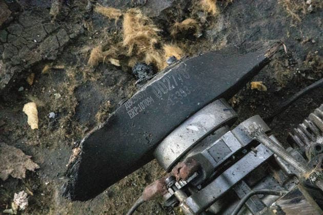 Aftermath of Russian drone attack in Kramatorsk, Ukraine KRAMATORSK, UKRAINE - AUGUST 21:A view of the propeller of a Russian drone engine at the site of a strike on a warehouse in Kramatorsk, Ukraine, on August 21, 2026. Francisco Richart Anadolu Donetsk Oblast Ukraine. Editorial use only. Please get in touch for any other usage.  Copyright: x2026xAnadoluxFranciscoxRichartx