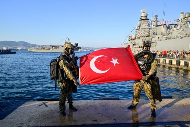 TEKNOFEST Blue Homeland KOCAELI, TURKIYE - AUGUST 21: TEKNOFEST Blue Homeland continues at the Golcuk Naval Shipyard Command in Kocaeli, Turkiye, on August 21, 2026. Organized under the main leadership of the Turkish National Defense Ministry and the Turkish Technology Team Foundation (T3 Foundation), with Anadolu as the Global Communication Partner, the event showcases Turkiye s maritime power, defense capabilities, and indigenous technologies. Gathering technology and defense industry enthusiasts around a maritime focus, the festival will welcome visitors through August 23. Cem Tekkesinoglu Anadolu Kocaeli Turkey. Editorial use only. Please get in touch for any other usage.  Copyright: x2026xAnadoluxCemxTekkesinoglux