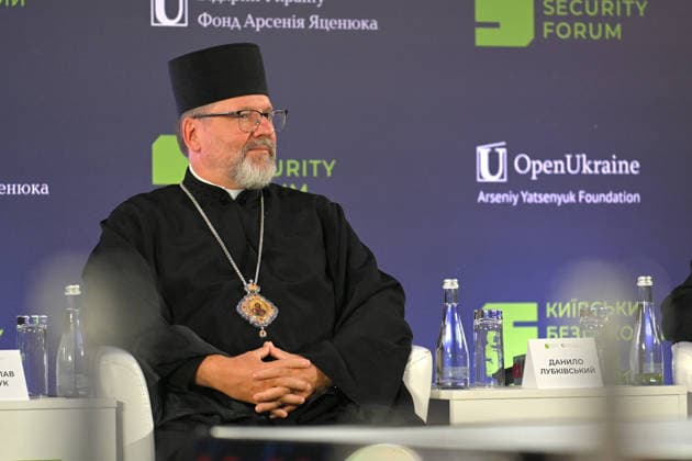 Primate of the Ukrainian Greek Catholic Church (UGCC) Sviatoslav Shevchuk attends the 35 Years of Restored Independence: Unity Around the Flag National Roundtable, organised by the Kyiv Security Forum, ahead of Ukraine’s 35th Independence Day, Kyiv, Ukraine, August 21, 2026. (Photo by Yevhen Kotenko Ukrinform) National roundtable marking 35 years of Ukraine’s independence  Copyright: xYevhenxKotenkox