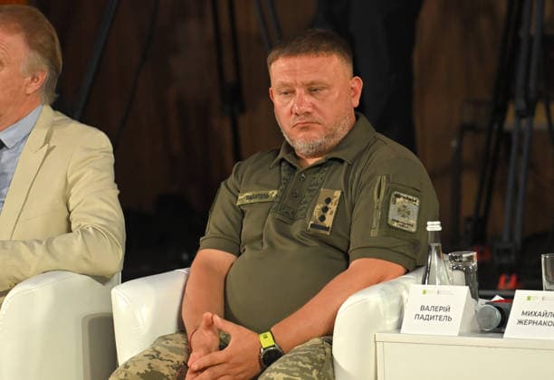 Hero of Ukraine, head of the Social Support Department of the State Border Guard Service of Ukraine, Colonel Valerii Padytel attends the 35 Years of Restored Independence: Unity Around the Flag National Roundtable, organised by the Kyiv Security Forum, ahead of Ukraine’s 35th Independence Day, Kyiv, Ukraine, August 21, 2026. (Photo by Yevhen Kotenko Ukrinform) National roundtable marking 35 years of Ukraine’s independence  Copyright: xYevhenxKotenkox