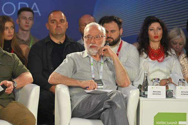 Ukrainian human rights activist and former Soviet dissident Yosyf Zisels attends the 35 Years of Restored Independence: Unity Around the Flag National Roundtable, organised by the Kyiv Security Forum, ahead of Ukraine’s 35th Independence Day, Kyiv, Ukraine, August 21, 2026. (Photo by Yevhen Kotenko Ukrinform) National roundtable marking 35 years of Ukraine’s independence  Copyright: xYevhenxKotenkox