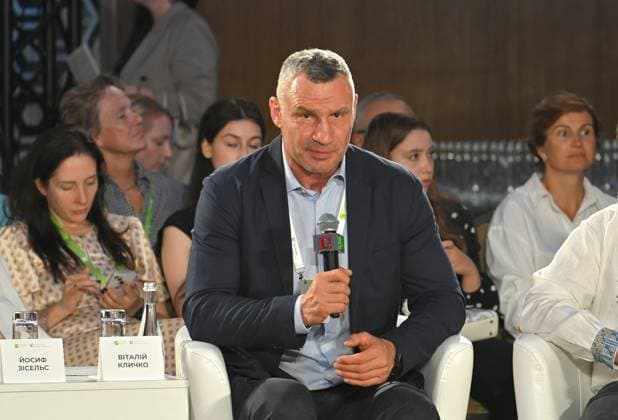 Kyiv city head Vitali Klitschko attends the 35 Years of Restored Independence: Unity Around the Flag National Roundtable, organised by the Kyiv Security Forum, ahead of Ukraine’s 35th Independence Day, Kyiv, Ukraine, August 21, 2026. (Photo by Yevhen Kotenko Ukrinform) National roundtable marking 35 years of Ukraine’s independence  Copyright: xYevhenxKotenkox