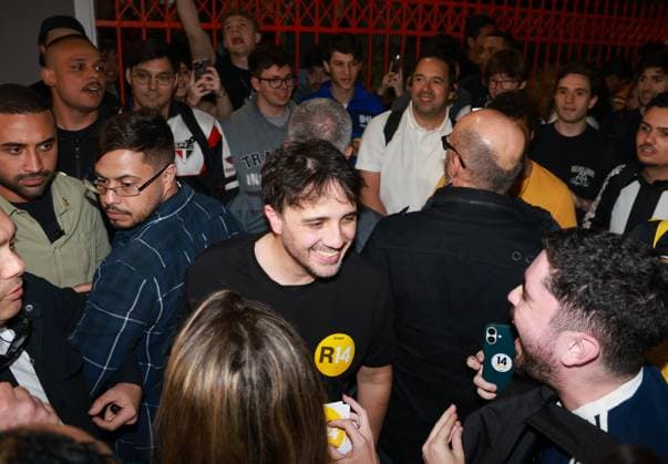 RECORD DATE NOT STATED Renan Santos holds events on Maria Antonia Street, in Sao Paulo. Sao Paulo (SP), 08 21 2026 Politics 2026 Elections Presidential candidate Renan Santos (Mission) holds an event on Rua Maria Antonia, in Sao Paulo, this Friday (21).(Foto: Leco Viana Thenews2 imago images) Renan Santos holds events on Maria Antonia Street, in Sao Paulo.  Copyright: xLecoxVianax