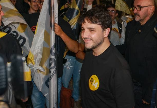 RECORD DATE NOT STATED Renan Santos holds events on Maria Antonia Street, in Sao Paulo. Sao Paulo (SP), 08 21 2026 Politics 2026 Elections Presidential candidate Renan Santos (Mission) holds an event on Rua Maria Antonia, in Sao Paulo, this Friday (21).(Foto: Leco Viana Thenews2 imago images) Renan Santos holds events on Maria Antonia Street, in Sao Paulo.  Copyright: xLecoxVianax
