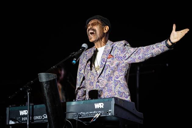 WAR live at Vilar de Mouros Festival - 21 Aug 2026 Singer and keyboardist Lonnie Jordan of the American funk?rock band WAR performs during the fourth day of the Vilar de Mouros Festival. Credit Vilar de Mouros Portugal Copyright: xDiogoxBaptistax xSOPAxImagesx DB_War20260820_021