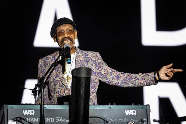 WAR live at Vilar de Mouros Festival - 21 Aug 2026 Singer and keyboardist Lonnie Jordan of the American funk?rock band WAR performs during the fourth day of the Vilar de Mouros Festival. Credit Vilar de Mouros Portugal Copyright: xDiogoxBaptistax xSOPAxImagesx DB_War20260820_025