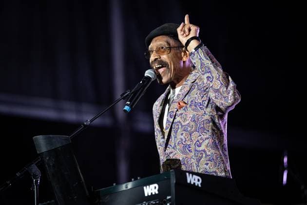 August 21, 2026, Vilar De Mouros, Portugal: Singer and keyboardist Lonnie Jordan of the American funk?rock band WAR performs during the fourth day of the Vilar de Mouros Festival. Credit Vilar De Mouros Portugal  - ZUMAs197 20260821_aaa_s197_250 Copyright: xDiogoxBaptistax
