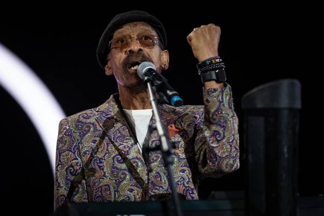 August 21, 2026, Vilar De Mouros, Portugal: Singer and keyboardist Lonnie Jordan of the American funk?rock band WAR performs during the fourth day of the Vilar de Mouros Festival. Credit Vilar De Mouros Portugal  - ZUMAs197 20260821_aaa_s197_255 Copyright: xDiogoxBaptistax