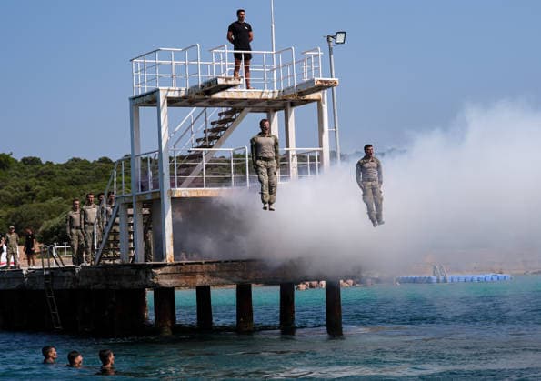 Year-End Practical Training of Turkish National Defense University’s Military Academy students IZMIR, TURKIYE - AUGUST 21: Students of the Turkish National Defense University’s Military Academy (MSU) take part in the Year-End Practical Training in Urla district of Izmir, Turkiye on August 21, 2026. The students are pushing themselves to become the commanders of the future, putting their physical endurance, military knowledge, and skills into practice in the field. Berkan Cetin Anadolu Izmir Turkey. Editorial use only. Please get in touch for any other usage.  Copyright: x2026xAnadoluxBerkanxCetinx