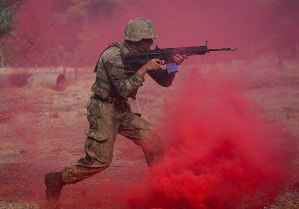 Year-End Practical Training of Turkish National Defense University’s Military Academy students IZMIR, TURKIYE - AUGUST 21: Students of the Turkish National Defense University’s Military Academy (MSU) take part in the Year-End Practical Training in Urla district of Izmir, Turkiye on August 21, 2026. The students are pushing themselves to become the commanders of the future, putting their physical endurance, military knowledge, and skills into practice in the field. Berkan Cetin Anadolu Izmir Turkey. Editorial use only. Please get in touch for any other usage.  Copyright: x2026xAnadoluxBerkanxCetinx