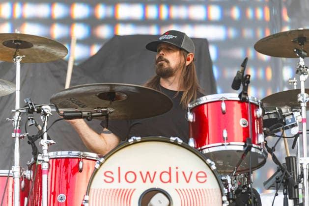 Slowdive perform at Wythenshawe Park Simon Scott of Slowdive performs at Wythenshawe Park, Manchester, England, 21st August 2026, Credit:Mike Gray MIKE GRAY - B4227 Avalon  Copyright: xMikexGrayx xMIKExGRAYx-xB4227x xAvalonx 1127052469