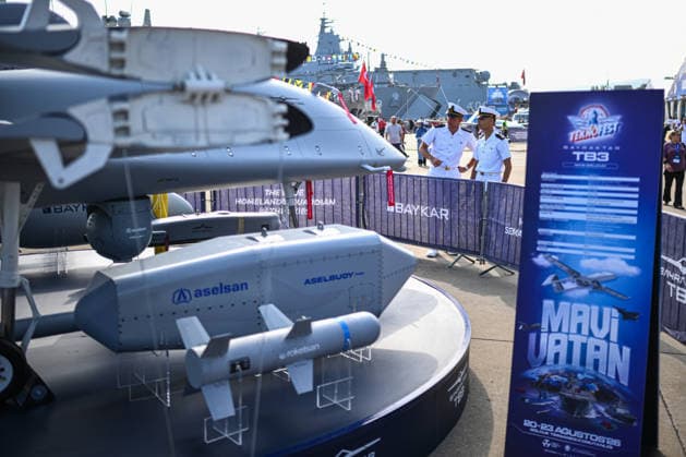 TEKNOFEST Blue Homeland KOCAELI, TURKIYE - AUGUST 22: People continue to visit the TEKNOFEST Blue Homeland at the Golcuk Naval Shipyard Command in Kocaeli, Turkiye, on August 22, 2026. Organized under the main leadership of the Turkish National Defense Ministry and the Turkish Technology Team Foundation (T3 Foundation), with Anadolu as the Global Communication Partner, the event showcases Turkiye s maritime power, defense capabilities, and indigenous technologies. Gathering technology and defense industry enthusiasts around a maritime focus, the festival will welcome visitors through August 23. Akin Celiktas Anadolu Kocaeli Turkey. Editorial use only. Please get in touch for any other usage.  Copyright: x2026xAnadoluxAkinxCeliktasx