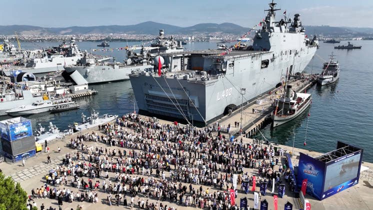 TEKNOFEST Blue Homeland KOCAELI, TURKIYE - AUGUST 22: People continue to visit the TEKNOFEST Blue Homeland at the Golcuk Naval Shipyard Command in Kocaeli, Turkiye, on August 22, 2026. Organized under the main leadership of the Turkish National Defense Ministry and the Turkish Technology Team Foundation (T3 Foundation), with Anadolu as the Global Communication Partner, the event showcases Turkiye s maritime power, defense capabilities, and indigenous technologies. Gathering technology and defense industry enthusiasts around a maritime focus, the festival will welcome visitors through August 23. Ali Atmaca Anadolu Kocaeli Turkey. Editorial use only. Please get in touch for any other usage.  Copyright: x2026xAnadoluxAlixAtmacax