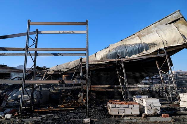 RUSSIA, MELITOPOL - AUGUST 22, 2026: A store of the DIY and building materials suffers damage following a Ukrainian military strike. Alexander Polegenko TASS  96460580
