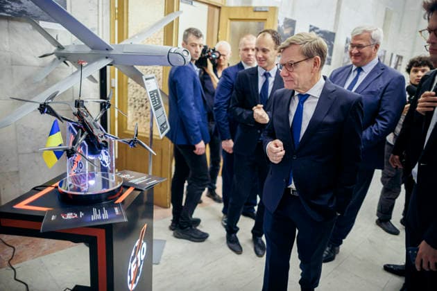 Johann Wadephul (CDU), Bundesaussenminister, trifft den Aussenminister der Ukraine, Andrij Sybiha. Kyjiw, 22.08.2026. Fotografiert im Auftrag des Auswaertigen Amtes Kyjiw Ukraine *** Johann Wadephul (CDU), Federal Foreign Minister, meets with Ukrainian Foreign Minister Andrij Sybiha in Kyiv, August 22, 2026. Photographed on behalf of the Federal Foreign Office, Kyiv, Ukraine Copyright: xThomasxTrutschel AAx