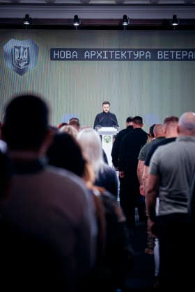 Wolodymyr Selenskyj, Staatspraesident der Ukraine, aufgenommen beim IX. Internationalen Veteranenforum der Ukraine. Kyjiw, 22.08.2026. Fotografiert im Auftrag des Auswaertigen Amtes Kyjiw Ukraine *** Volodymyr Zelenskyy, President of Ukraine, photographed at the 9th International Veterans Forum of Ukraine in Kyiv, August 22, 2026. Photographed on behalf of the Ministry of Foreign Affairs, Kyiv, Ukraine Copyright: xThomasxTrutschel AAx