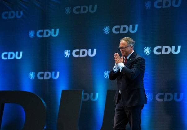 41. LANDESPARTEITAG DER CDU THÜRINGEN IN EISENACH ** NUR FÜR REDAKTIONELLE ZWECKE ** EDITORIAL USE ONLY **<p>22 08 2026-Eisenach: 41. Landesparteitag der CDU Thüringen in der Werner-Aßmann-Halle in Eisenach im Foto: Ministerpräsident Mario Voigt (CDU) Deutschland Thueringen Eisenach Copyright: SaschaxFromm *** 41st CDU THURINGIA STATE PARTY CONVENTION IN EISENACH ** FOR EDITORIAL USE ONLY ** EDITORIAL USE ONLY ** p 22 08 2026 Eisenach 41st State Party Convention of the CDU Thuringia at the Werner Aßmann Halle in Eisenach; pictured: Minister President Mario Voigt, CDU Germany, Thuringia, Eisenach. Copyright SaschaxFromm Copyright: SaschaxFromm doc879p04bcjs31gbukuit0 ,EDITORIAL USE ONLY