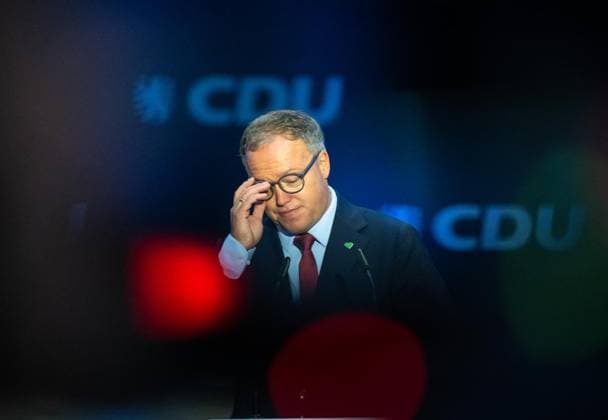 41. LANDESPARTEITAG DER CDU THÜRINGEN IN EISENACH ** NUR FÜR REDAKTIONELLE ZWECKE ** EDITORIAL USE ONLY **<p>22 08 2026-Eisenach: 41. Landesparteitag der CDU Thüringen in der Werner-Aßmann-Halle in Eisenach im Foto: Ministerpräsident Mario Voigt (CDU) Deutschland Thueringen Eisenach Copyright: SaschaxFromm *** 41ST STATE PARTY CONVENTION OF THE CDU THURINGIA IN EISENACH ** FOR EDITORIAL USE ONLY ** EDITORIAL USE ONLY ** p 22 08 2026 Eisenach 41st State Party Convention of the CDU Thuringia at the Werner Aßmann Halle in Eisenach; pictured: Minister President Mario Voigt, CDU Germany, Thuringia, Eisenach. Copyright SaschaxFromm Copyright: SaschaxFromm doc879p05nnnlhhgfz81mph ,EDITORIAL USE ONLY