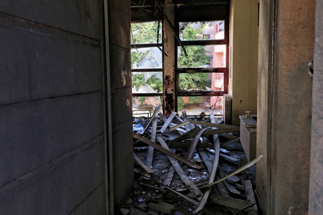 The training base of FC Chornomorets Odesa in the suburbs of Odesa is damaged by a Russian attack, Ukraine, August 22, 2026. The Liustdorf sports and recreation complex in Sovinion, a closed elite cottage village and prestigious leisure area in the south of Odesa near the Black Sea, sustained serious damage. No casualties among the team were reported. This is not the first case of targeted destruction of the club’s property. In February 2025, the training base was shelled for the first time, while on August 7, 2026, a missile strike hit the Chornomorets Stadium, the club’s main home arena in Odesa, injuring people. (Photo by Nina Liashonok Ukrinform) Russians attack training base of FC Chornomorets Odesa  Copyright: xNinaxLiashonokx