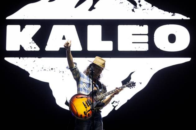Icelandic blues?rock band Kaleo performs in Vilar de Mouros, Portugal - 22 Aug 2026 Singer and guitarist JJ Julius Son of the Icelandic blues?rock band Kaleo performs during the fourth day of the Vilar de Mouros Festival. Vilar de Mouros Portugal Copyright: xDiogoxBaptistax xSOPAxImagesx DB_KALEO20260821_003