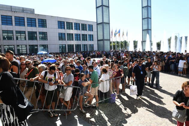 August 22, 2026, Rimini, Rome, Italy: A large crowd attended the visit of Pope Leo XIV on the second day of the 47th edition of the Communion and Liberation Meeting entitled The Love that Moves the Sun and the Other Stars , Rimini, 22 08 2026 Rimini Italy  - ZUMAa289 20260822_zia_a289_023 Copyright: xNicoloroxGiuseppex xAgfx
