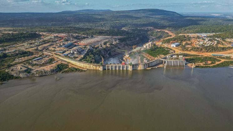 Opening ceremony of Julius Nyerere Hydropower Station in Tanzania STIEGLER S GORGE, TANZANIA - AUGUST 22: (----EDITORIAL USE ONLY -MANDATORY CREDIT - EGYPTIAN CABINET HANDOUT - NO MARKETING NO ADVERTISING CAMPAIGNS - DISTRIBUTED AS A SERVICE TO CLIENTS----) A view of the giant Julius Nyerere hydroelectric power plant and dam, built by Egypt on the Rufiji River to generate hydroelectric power, in Stiegler s Gorge area, Tanzania on August 22, 2026. Egyptian Cabinet Handout Anadolu Stiegler s Gorge Tanzania. Editorial use only. Please get in touch for any other usage.  Copyright: x2026xAnadoluxEgyptianxCabinet Handoutx
