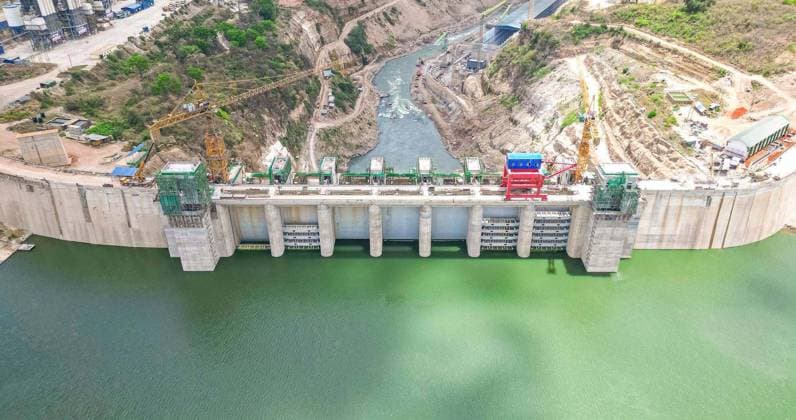 Opening ceremony of Julius Nyerere Hydropower Station in Tanzania STIEGLER S GORGE, TANZANIA - AUGUST 22: (----EDITORIAL USE ONLY -MANDATORY CREDIT - EGYPTIAN CABINET HANDOUT - NO MARKETING NO ADVERTISING CAMPAIGNS - DISTRIBUTED AS A SERVICE TO CLIENTS----) A view of the giant Julius Nyerere hydroelectric power plant and dam, built by Egypt on the Rufiji River to generate hydroelectric power, in Stiegler s Gorge area, Tanzania on August 22, 2026. Egyptian Cabinet Handout Anadolu Stiegler s Gorge Tanzania. Editorial use only. Please get in touch for any other usage.  Copyright: x2026xAnadoluxEgyptianxCabinet Handoutx