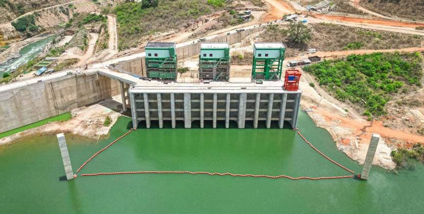 Opening ceremony of Julius Nyerere Hydropower Station in Tanzania STIEGLER S GORGE, TANZANIA - AUGUST 22: (----EDITORIAL USE ONLY -MANDATORY CREDIT - EGYPTIAN CABINET HANDOUT - NO MARKETING NO ADVERTISING CAMPAIGNS - DISTRIBUTED AS A SERVICE TO CLIENTS----) A view of the giant Julius Nyerere hydroelectric power plant and dam, built by Egypt on the Rufiji River to generate hydroelectric power, in Stiegler s Gorge area, Tanzania on August 22, 2026. Egyptian Cabinet Handout Anadolu Stiegler s Gorge Tanzania. Editorial use only. Please get in touch for any other usage.  Copyright: x2026xAnadoluxEgyptianxCabinet Handoutx