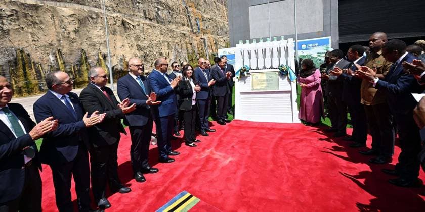 Opening ceremony of Julius Nyerere Hydropower Station in Tanzania STIEGLER S GORGE, TANZANIA - AUGUST 22: (----EDITORIAL USE ONLY -MANDATORY CREDIT - EGYPTIAN CABINET HANDOUT - NO MARKETING NO ADVERTISING CAMPAIGNS - DISTRIBUTED AS A SERVICE TO CLIENTS----) Egyptian Prime Minister Mostafa Madbouly and Tanzanian President Samia Suluhu Hassan attend the opening ceremony for the giant Julius Nyerere hydroelectric power plant and dam, built by Egypt on the Rufiji River to generate hydroelectric power, in Stiegler s Gorge area, Tanzania on August 22, 2026. Egyptian Cabinet Handout Anadolu Stiegler s Gorge Tanzania. Editorial use only. Please get in touch for any other usage.  Copyright: x2026xAnadoluxEgyptianxCabinet Handoutx