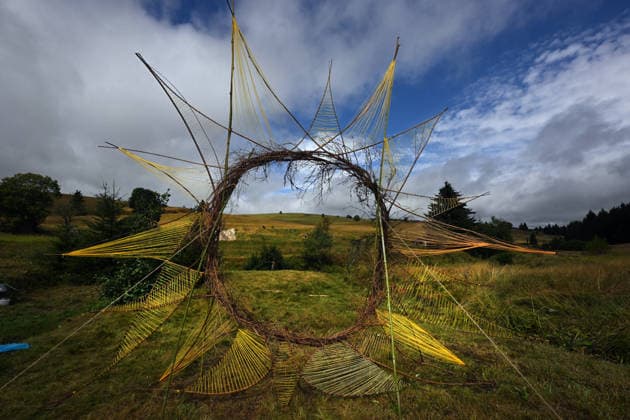 The Land and Art festival draws artists from the Czech Republic and Germany - sculptors, woodcarvers, photographers, painters and others who can contribute to the revitalization of the abandoned settlement in Konigsmuhle or King s Mill in Haj, Czech-German border, Czech Republic, August 22, 2026. The event includes workshops, lectures and film screenings focussing on the landscape and history of this area. In most cases, the works of art made here are linked to the history of Konigsmuhle. (CTKxPhoto SlavomirxKubes) CTKPhotoP2026082203412  CTKPhotoP2026082203412