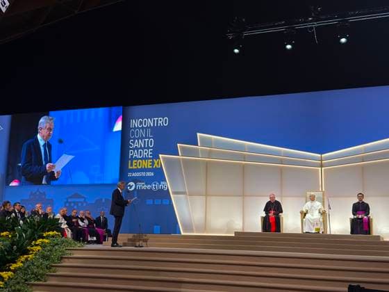 RECORD DATE NOT STATED IPA87694622 - Rimini, Pope Leo XIV at the 2026 Rimini Meeting: A Meeting with the Holy Father  Copyright: xx xx 87694622