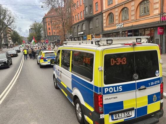 Hundreds rally in Stockholm Against Israeli Attacks on Gaza STOCKHOLM, SWEDEN - AUGUST 22: Demonstrators take part in a protest in Stockholm against Israeli attacks on Gaza and restrictions on the entry of humanitarian aid to the enclave, on August 22, 2026 in Stockholm, Sweden. Hundreds of people joined the demonstration in the Swedish capital to voice support for Palestinians and call for greater access to humanitarian assistance in Gaza. Atila Altuntas Anadolu Stockholm Sweden. Editorial use only. Please get in touch for any other usage.  Copyright: x2026xAnadoluxAtilaxAltuntasx