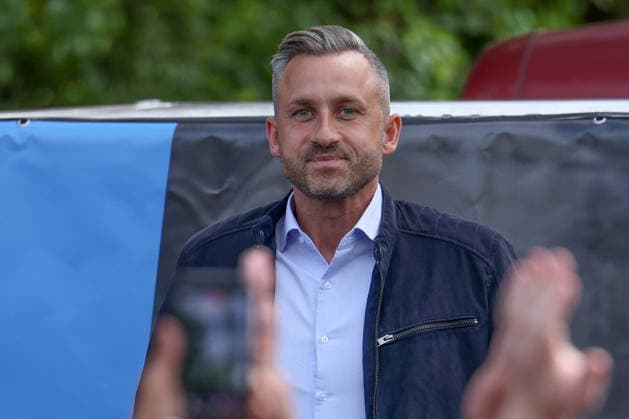 Familienfest der AfD in Merseburg. Landtagswahlkampf in Sachsen-Anhalt der AfD mit dem Spitzenkandidat Ulrich Siegmund. Im Bild Ulrich Siegmund (AfD). Landtagswahlkampf, AfD Familienfest am 22.08.2026 in Merseburg Deutschland. NUTZUNG NUR REDAKTIONELL *** AfD Family Festival in Merseburg; AfD’s State Legislative Election Campaign in Saxony-Anhalt with lead candidate Ulrich Siegmund. Pictured: Ulrich Siegmund; AfD State Legislative Election Campaign; AfD Family Festival on August 22, 2026, in Merseburg, Germany. FOR EDITORIAL USE ONLY