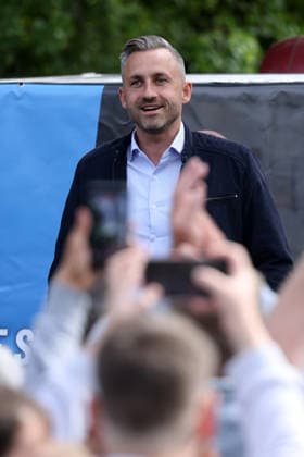 Familienfest der AfD in Merseburg. Landtagswahlkampf in Sachsen-Anhalt der AfD mit dem Spitzenkandidat Ulrich Siegmund. Im Bild Ulrich Siegmund (AfD). Landtagswahlkampf, AfD Familienfest am 22.08.2026 in Merseburg Deutschland. NUTZUNG NUR REDAKTIONELL *** AfD Family Festival in Merseburg; AfD’s State Legislative Election Campaign in Saxony-Anhalt with lead candidate Ulrich Siegmund. Pictured: Ulrich Siegmund; AfD State Legislative Election Campaign; AfD Family Festival on August 22, 2026, in Merseburg, Germany. FOR EDITORIAL USE ONLY