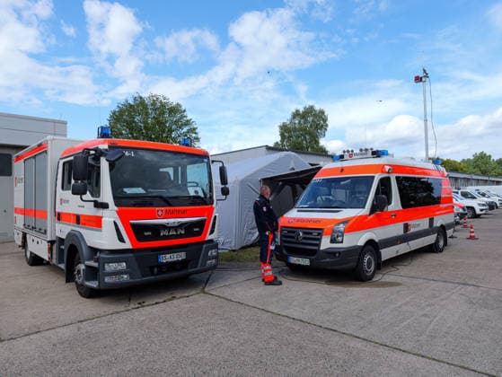 Großübung MTFEx 2026 in Celle Die Führungsstelle des MTF des Malteser Hilfsdienstes. *** MTFEx 2026 Large-Scale Exercise in Celle: The Command Post of the Malteser Hilfsdienst s MTF Copyright: xBerndxGüntherx
