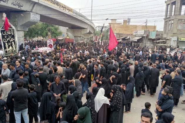 August 22, 2026, Pakistan: Shiite Mourners Commemorate Death of Hazrat Imam Hasan al-Askari (A.S) in Chup-Tazia Procession at Golimar, Karachi on August 22, 2026 Pakistan  - ZUMAas3_ 20260822_zaf_as3_019 Copyright: xPPIx