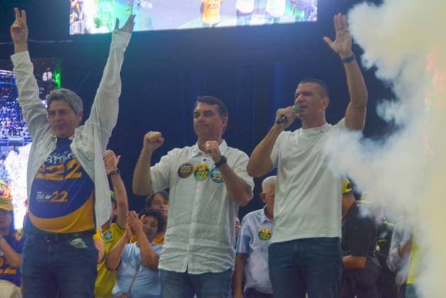 RECORD DATE NOT STATED Flavio Bolsonaro (PL) Maracanazinho RJ Rio de Janeiro (RJ), 08 22 2026 - Campaign Electoral Flavio Bolsonaro RJ - The then presidential candidate Flavio Bolsonaro participated in the launch of Douglas Ruas s electoral campaign for governor of the state of Rio de Janeiro RJ. The event brings together thousands of supporters at the Maracanazinho stadium, Maracana neighborhood, northern zone of Rio de Janeiro, (22) August 2026.(Foto: Fausto Maia Thenews2 imago images) Flavio Bolsonaro (PL) Maracanazinho RJ  Copyright: xFaustoxMaiax