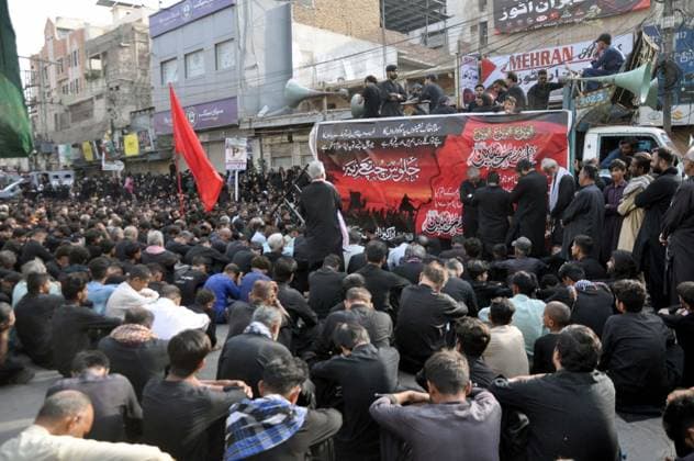 August 22, 2026, Pakistan: Shiite Mourners Commemorate Death of Hazrat Imam Hasan Al-Askari (A.S) in Hyderabad Procession on 8th Rabi-ul-Awwal Pakistan  - ZUMAas3_ 20260822_zaf_as3_023 Copyright: xPPIx