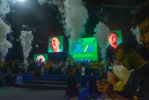 RECORD DATE NOT STATED Flavio Bolsonaro (PL) Maracanazinho RJ Rio de Janeiro (RJ), 08 22 2026 - Campaign Electoral Flavio Bolsonaro RJ - The then presidential candidate Flavio Bolsonaro participated in the launch of Douglas Ruas s electoral campaign for governor of the state of Rio de Janeiro RJ. The event brings together thousands of supporters at the Maracanazinho stadium, Maracana neighborhood, northern zone of Rio de Janeiro, (22) August 2026.(Foto: Fausto Maia Thenews2 imago images) Flavio Bolsonaro (PL) Maracanazinho RJ  Copyright: xFaustoxMaiax