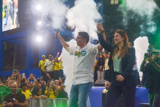 RECORD DATE NOT STATED Flavio Bolsonaro (PL) Maracanazinho RJ Rio de Janeiro (RJ), 08 22 2026 - Campaign Electoral Flavio Bolsonaro RJ - The then presidential candidate Flavio Bolsonaro participated in the launch of Douglas Ruas s electoral campaign for governor of the state of Rio de Janeiro RJ. The event brings together thousands of supporters at the Maracanazinho stadium, Maracana neighborhood, northern zone of Rio de Janeiro, (22) August 2026.(Foto: Fausto Maia Thenews2 imago images) Flavio Bolsonaro (PL) Maracanazinho RJ  Copyright: xFaustoxMaiax
