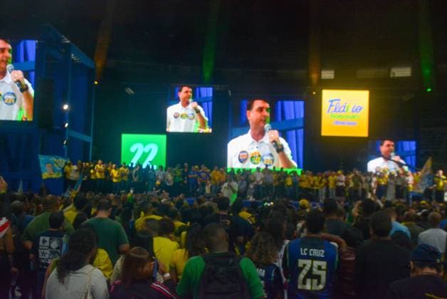 RECORD DATE NOT STATED Flavio Bolsonaro (PL) Maracanazinho RJ Rio de Janeiro (RJ), 08 22 2026 - Campaign Electoral Flavio Bolsonaro RJ - The then presidential candidate Flavio Bolsonaro participated in the launch of Douglas Ruas s electoral campaign for governor of the state of Rio de Janeiro RJ. The event brings together thousands of supporters at the Maracanazinho stadium, Maracana neighborhood, northern zone of Rio de Janeiro, (22) August 2026.(Foto: Fausto Maia Thenews2 imago images) Flavio Bolsonaro (PL) Maracanazinho RJ  Copyright: xFaustoxMaiax