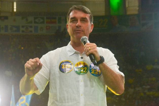 RECORD DATE NOT STATED Flavio Bolsonaro (PL) Maracanazinho RJ Rio de Janeiro (RJ), 08 22 2026 - Campaign Electoral Flavio Bolsonaro RJ - The then presidential candidate Flavio Bolsonaro participated in the launch of Douglas Ruas s electoral campaign for governor of the state of Rio de Janeiro RJ. The event brings together thousands of supporters at the Maracanazinho stadium, Maracana neighborhood, northern zone of Rio de Janeiro, (22) August 2026.(Foto: Fausto Maia Thenews2 imago images) Flavio Bolsonaro (PL) Maracanazinho RJ  Copyright: xFaustoxMaiax