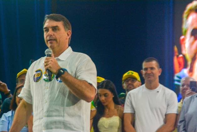 RECORD DATE NOT STATED Flavio Bolsonaro (PL) Maracanazinho RJ Rio de Janeiro (RJ), 08 22 2026 - Campaign Electoral Flavio Bolsonaro RJ - The then presidential candidate Flavio Bolsonaro participated in the launch of Douglas Ruas s electoral campaign for governor of the state of Rio de Janeiro RJ. The event brings together thousands of supporters at the Maracanazinho stadium, Maracana neighborhood, northern zone of Rio de Janeiro, (22) August 2026.(Foto: Fausto Maia Thenews2 imago images) Flavio Bolsonaro (PL) Maracanazinho RJ  Copyright: xFaustoxMaiax