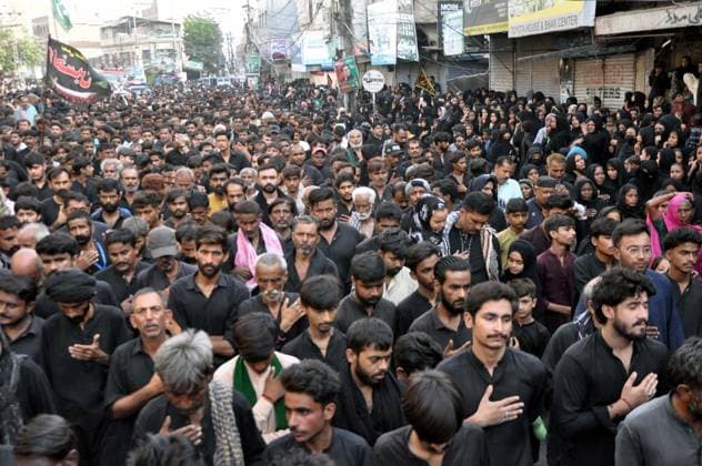 August 22, 2026, Pakistan: Shiite Mourners Participate in Chup-Tazia Procession to Commemorate Hazrat Imam Hasan Al-Askari (A.S) in Hyderabad Pakistan  - ZUMAas3_ 20260822_zaf_as3_027 Copyright: xPPIx