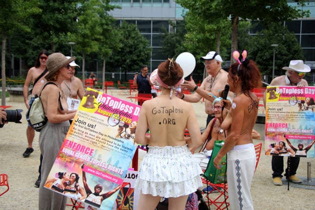 August 22, 2026, Philadelphia, Pennsylvania, U.S.A: Philadelphia, Pennsylvania August 22, 2026.-- GoTopless, a women s rights organization, will geld its first civil rights march in Philadelphia, PA to claim women s constitutional right to go topless in public based on gender equality. The event marks the 19th annual GoTopless Day, held across the U.S. and internationally. Philadelphia U.S.A - ZUMAc272 20260822_znp_c272_002 Copyright: xEmilyxCotlerx